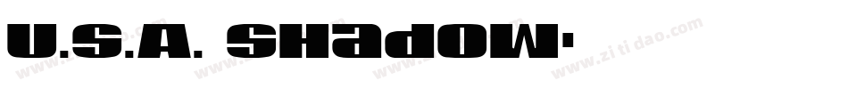 U.S.A. Shadow字体转换